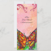 INVITATION ROUGE BOUTEILLE ROSE FUCHSIA SWIRLS, PARKES D'OR (Dos)