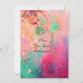 Invitation ROUGE BOUTTERFLY ROSE FUCHSIA OR PARKLES Sweet 16 (Dos)