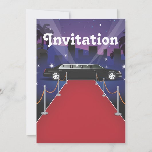 Invitation Rouge Carpet Celebration Limo (Devant)