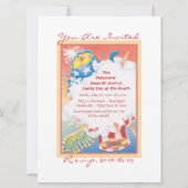 Invitation Rouge chaud et bleu (Devant)