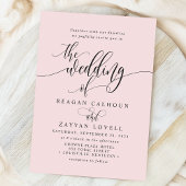 Invitation Rouge Clair Écriture Simple Moderne Mariage