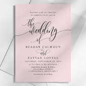 Invitation Rouge Clair Écriture Simple Moderne Mariage