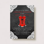 Invitation Rouge Corset blanc dentelle Chalkboard Lingerie Do<br><div class="desc">Red Corset White Lace Chalkboard Lingerie Douche sur mesure Annonces.</div>