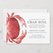 Invitation Rouge | Crab Boil Anniversaire (Devant)
