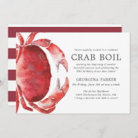 Rouge | Crab Boil Anniversaire | Bandes rouges