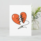 Invitation Rouge de coeur brisé (Debout devant)