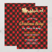 Invitation rouge de contrôle de Buffalo de dîner (Devant / Derrière)