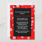 Invitation rouge de corset de Fête de la mariée de (Dos)