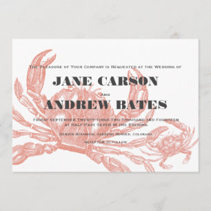 Invitation rouge de crabe