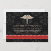 Invitation rouge de faire-part d'obtention du (Dos)