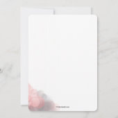 Invitation rouge de fête d'anniversaire de tulipes (Dos)