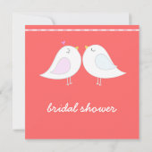 Invitation rouge de Fête de la mariée (Dos)