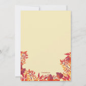 Invitation rouge de feuille d'automne (Dos)