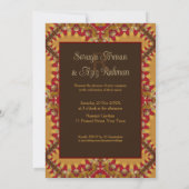 Invitation Rouge de l'Est Or Satin Broderie Anglaise Monogram (Dos)