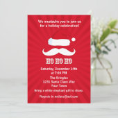 Invitation Rouge de Mustache Père Noël (Debout devant)