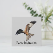 Invitation rouge de partie de cerf-volant (Debout devant)