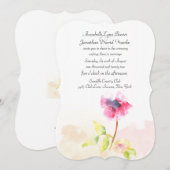 Invitation rouge de pavot (Devant / Derrière)