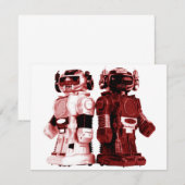 invitation rouge de robots (Devant / Derrière)
