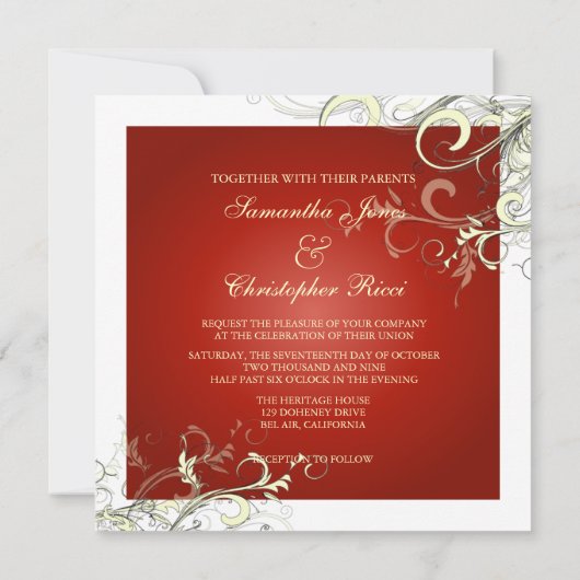 INVITATION ROUGE DE RUBY + CROISES (Dos)