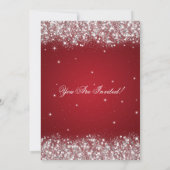 Invitation Rouge de scintillement de parties scintillantes de (Dos)