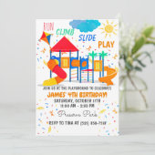 Invitation rouge de terrain de jeu (Debout devant)