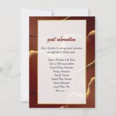 Invitation Rouge de ton noir noir Abstrait Mariage Extraordin (Devant)