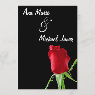 Invitation rouge de wedding shower de Rosebud