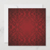 " invitation rouge d'or de luxe de mariage de la (Dos)