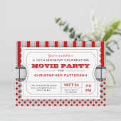 Invitation Rouge du billet | d'admission de fête (Debout devant)