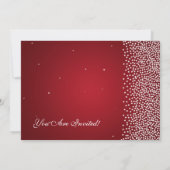Invitation Rouge élégant d'étincelle de fête de remise des (Dos)