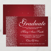 Invitation Rouge élégant d'étincelle de fête de remise des (Devant / Derrière)