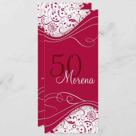 Invitation rouge élégante (Devant / Derrière)