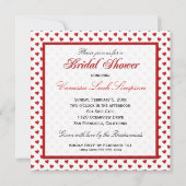 Invitation rouge et blanche de Fête de la mariée (Dos)