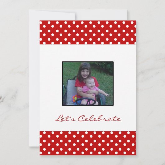 Invitation rouge et blanche de partie d'impression (Dos)