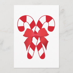 Invitation rouge et blanche de sucres de canne