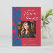 Invitation Rouge et bleu (Debout devant)