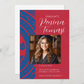 Invitation Rouge et bleu (Devant / Derrière)