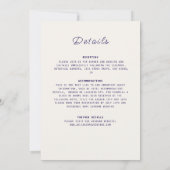 Invitation Rouge et Bleu Coral Reef Marbre Pierre Mandala Mar (Dos)