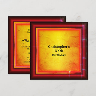 Invitation Rouge et jaune