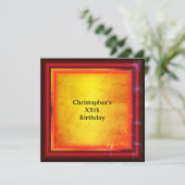 Invitation Rouge et jaune (Debout devant)