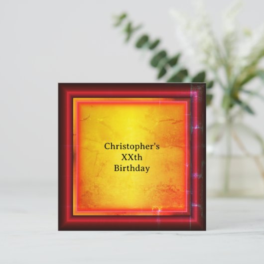 Invitation Rouge et jaune (Debout devant)