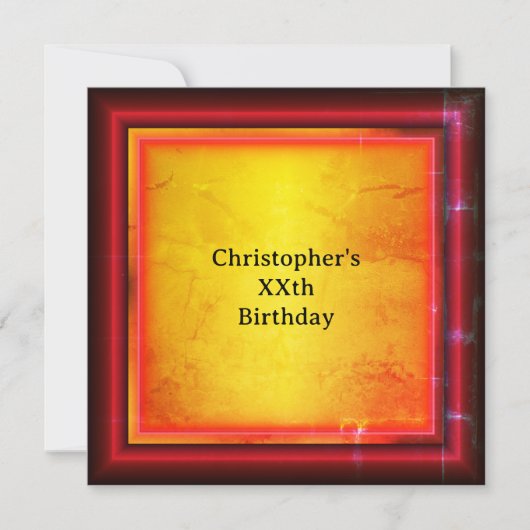 Invitation Rouge et jaune (Devant)