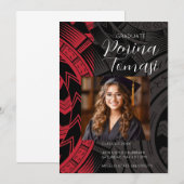 Invitation Rouge et noir (Devant / Derrière)