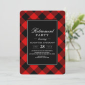 Invitation Rouge Et Noir Plaid Buffalo  (Debout devant)