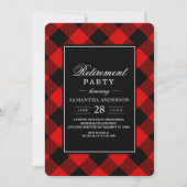 Invitation Rouge Et Noir Plaid Buffalo (Devant)