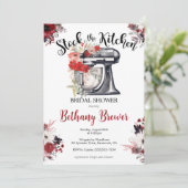 Invitation Rouge et noir Stock la Fête des mariées à thème Cu (Debout devant)