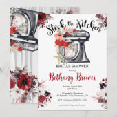 Invitation Rouge et noir Stock la Fête des mariées à thème Cu (Devant / Derrière)