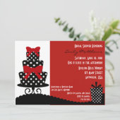 Invitation rouge et noire classique (Debout devant)