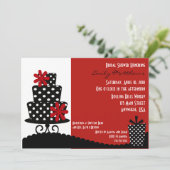 Invitation rouge et noire classique (Debout devant)