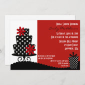 Invitation rouge et noire classique (Devant / Derrière)